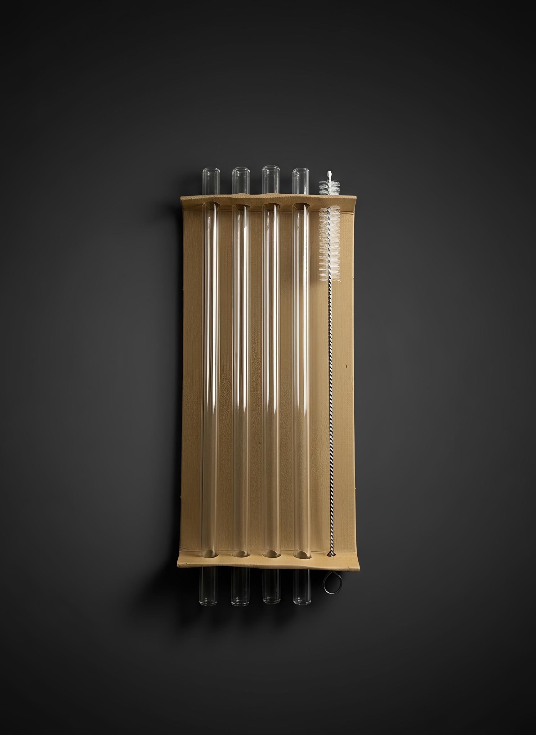 HOOPOES Glas-Trinkhalm-Set